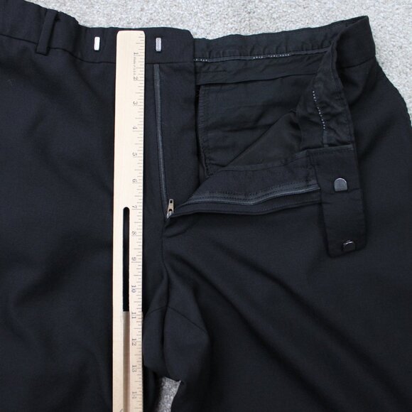 BOSS Hugo Boss Pants Mens 34x30 Black Pasolini/Movie US Virgin Wool Flat Front - Picture 9 of 13